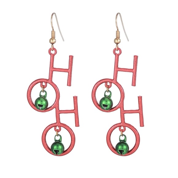 Ho Ho Christmas Earrings - Picture 3 of 6